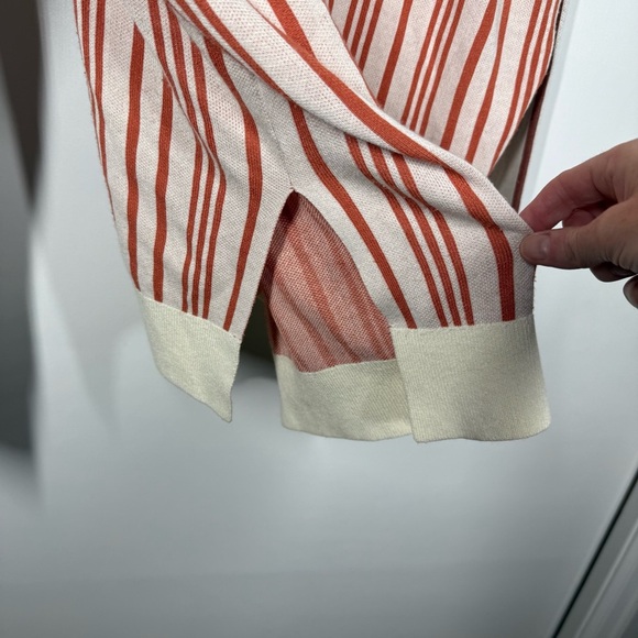 Club Monaco Birdseye Stripe V-Neck Sweater - Picture 4 of 11